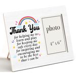 Zauly Thank You Gift for Teacher Wood Picture Frame, Teacher Appreciation Gifts Picture Frames, 4 x 6 Inch Photo