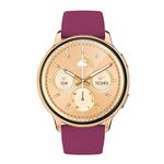 Time Up Golden Sleek & Big Dial Health Fitness and Bluetooth Calling Touch Screen Fashion Smartwatch for Women-ACTG-X (Wine Maroon)