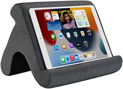 Tablet Pillow Stand Tablet Stand Tablet Holder Dock for Bed with 3 Viewing Angles , Compatible with all tablets ,Phones and iPad Pro 9.7, 10.5,12.9 Air Mini 4 3, Kindle, E-Reader and books(Grey)