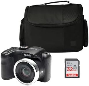 Kodak PIXPRO AZ252 Point & Shoot Digital Camera 3" LCD (Black) 16GB SD Card Case