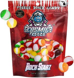 Cosmic Freeze Rock Starz Freeze Dried Candy, Crunchy Freeze Dry Candy for Mix-In Snacks Candy Freeze Dried, Gluten-Free, Made in USA, 2.4 Oz, 1-pack