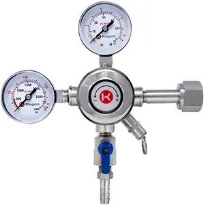 Kegco KC LH-542 Premium Pro Series Dual Gauge Co2 Draft Beer Regulator, Chrome