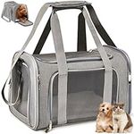 Pet Carrier Airline Approved,Soft Sided Cat Carrier New Upgraded Small Dog Carrier with Lockable Zippers,Breathable Pet Carrier for Cat,Dog Carrier for Small Medium Cats Puppies up to 15 Lbs