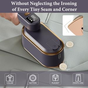 Travel Steam Iron 2000W – Compact Grey Portable Iron