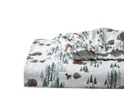 Eddie Bauer - Queen Sheet Set, Warm Breathable Cotton Flannel Bedding with Deep Pockets, Brushed for Extra Softness, Cozy Home Decor, Oeko-Tex Certified (Tree Farm, Queen)