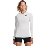 Under Armour Women's HeatGear Compression Long-Sleeve T-Shirt, White (100)/White, Large