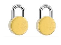 Godrej Locking Solutions And Systems Nav-Tal Ultra XL+ Brass Padlock - 4 Keys (Pack of 2)