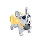 OutstandLong Cute French Bulldog Charm Puppy Pet Dog Animal Charms Bead for Dog Lovers Fits Pandora Bracelets