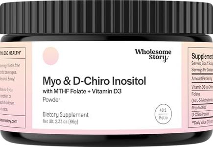 Inositol Supplement Powder with MTHF Folate + Vitamin D3 | Myo-Inositol & D-Chiro Inositol | Hormonal Balance & Healthy Ovarian Support | Vitamin B8 | Alternative to Inositol Capsules | 30-Day Supply