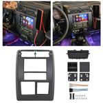 HECASA Double Din Dash Bezel Radio Stereo Installation Kit Compatible with 1997-2002 Jeep Wrangler TJ