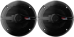 BOSS Audio Systems MR60B 6.5 Inch Marine Speakers - Weatherproof, 200 Watts of Power Per Pair, 100 Watts Each, Full Range, 2 Way, Sold in Pairs