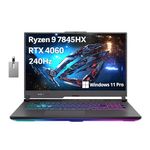 ASUS ROG Strix G17 Gaming Laptop, 17.3" QHD 240Hz, AMD Ryzen 9-7845HX, NVIDIA GeForce RTX 4060 GPU, 64GB DDR5 RAM, 2TB SSD, Backlit Keyboard, WiFi 6, Win 11 Pro, Gray, 32GB Hotface USB Card