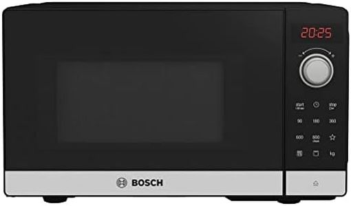 Bosch Serie 2 FEL023MS2 micro-onde Comptoir Micro-ondes uniquement 20 L 800 W Noir, Acier inoxydable