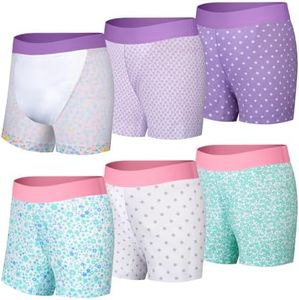 BIG ELEPHANT Toddler Potty Trainer Underwear, Cotton Training Pants Purple
