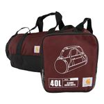 Carhartt Classic Round Duffel with Utility Pouch, Heavy-Duty, Water-Resistant Packable Gear Bag for Jobsite, Gym, and Travel, Port, 40L, 40l