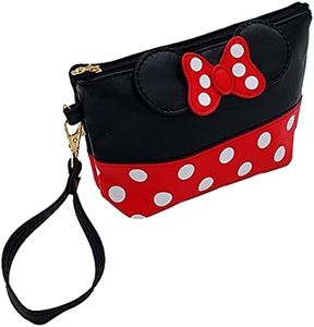 Trousse à maquillage portable en cuir avec motif dessin animé pour femmes, filles, enfants