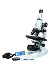 Radical 2500x Medical School Pathology Path Lab Microscope w LED Battery Backup Lamp, 3D Stage, Slide Kit