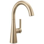 Delta Faucet Bar Faucet Gold, Bar Sink Faucet Single Hole Gold, Wet Bar Faucets, Prep Sink Faucet, Faucet for Bar Sink, Champagne Bronze 14882LF-CZ