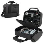 USA GEAR Compact Audio DJ Mixer Case - Mixer Bag with Custom Storage for Cables & Microphones Compatible with Behringer Xenyx 802, 502, 1002, Q802USB & More Mixers - Scratch & Water Resistant (Black)