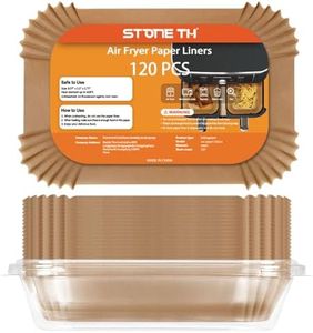 120Pcs Air Fryer Liners for Ninja Dual, Stone TH Disposable Airfryer Parchment Paper Liners Accessories Compatible with Ninja AF300UK AF400UK SL400UK AF500UK, Other Dual Zone Air Fryer