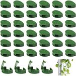 Yafe 40Pcs Plant Clips for Climbing Plants, Self-Adhesive Plant Wall Plant Hooks Fixer Clips Green Plastic Vines Holder for Home Decoration or Wire Cable Organizer(Green)