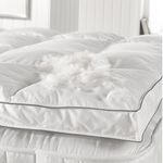 EGYPTO Extra Plush Duck Feather and Down Mattress Topper - Deluxe Comfort and Hypoallergenic Feather Mattress Pad Bed Topper (Super King)