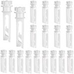 Leinuosen Vertical Blind Stem Replacement White Stems for Vertical Window Blind Vertical Blind Carrier Stem Vertical Blinds Curtain Accessories (20 Pieces)