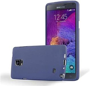 cadorabo Coque pour Samsung Galaxy Note 4 en Frost Bleu FONCÉ - Housse Protection Souple en Silicone TPU avec Anti-Choc et Anti-Rayures - Ultra Slim Fin Gel Case Cover Bumper
