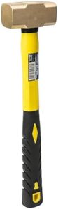 Stark USA 2-Pounds Sledge Hammer 2lbs Brass Head Fiber Glass with Comfortable Handle