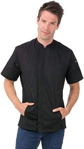 Chef Works Men's Bristol Signature Series Chef Coat, Black, Medium