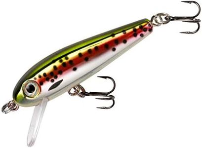 Rebel Lures Tracdown Minnow Slow-Sinking Crankbait Fishing Lure - Great for Bass, Trout and Walleye, Slick Rainbow Trout, 1 5/8 in, 3/32 oz