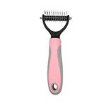 Frackson Pets Fur Knot Cutter Professional Grooming Hair Removing Brush for Dogs and Cats, De-matting Comb with 2 Sided Professional Grooming Rake