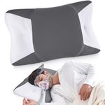 Joynox CP-AP Pillow for Side & Back Sleepers, Sleep Apnea Ergonomic Orthopedic Pillow, Reduces Air Leaks, Compatible with Various CP-AP Masks, Cervical Memory Foam Pillow with Cooling Breathable Cover