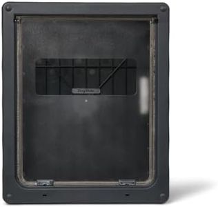 Dog Mate Lockable Large Dog Door (216G) - Flap for Large Dogs and Cats, for UPVC, Wall and Wood, Securely Designed for your Pets, Grey