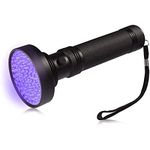 LEDGLE LED UV Flashlight UV Beast Pet Urine Finder Stain Detector Black Lights Torch, 100 LED Beads, with Lanyard