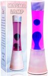 AHCCSD 16 Inch Pink Cloud Magma Lamp,Motion Liquid Lamp Pink Liquid with Purple Wax Blue Gradient Base Relaxing Gorgeous Light for Adults Kids Women Girls Christmas Great Gift