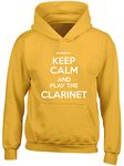 Hippowarehouse Keep Calm and Play The Clarinet Kids Children's Unisex Hoodie Hooded top Gold