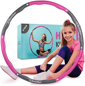 Kleintober Hula Hoop Premium para niños y Adultos I Aro Gimnasia Ritmica para Deportes, Fitness y diversión I Set con 4 Ejercicios y Pulsera Motivacional