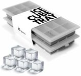 Glacio Small Ice Cube Silicone Trays with Lids - BPA-Free, Flexible Ice Molds for Cocktails and Beverages - Set of 2