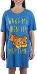 Bioworld Rilakumma 'Wake Me When It's Nap Time' Juniors' Nightshirt-L/XL Royal Heather