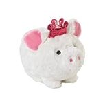 White Plush Piggy Bank for Kids wit