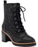 INC Womens Samira 2 Rhinestone Almond Toe Mid-Calf Boots Black 6 Medium (B,M)