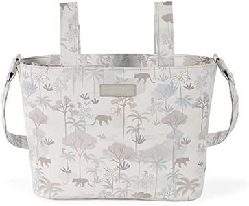 Pasito a pasito. Bolso Crossbody para Carrito de Bebé Serengueti. Bolsa Organizadora, Práctica, Elegante. Bolso de Maternidad Fabricado en Polipiel. Color Beige