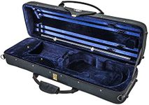 SKY 4/4 Full Size Acoustic Violin Oblong Case Lightweight with Hygrometer Black/Dark Blue