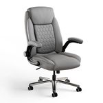 Frido 3D Posture Plus Ergonomic Chair | Adjustable Lumbar Support & 135° Recline | for Lumbar Pain & Posture Correction | Leather Chairs for Office Work, Home, Gaming | 150 kg Capacity (Dark Grey)