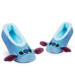 Disney Slippers Women and Teens, Slipper Socks Ballet Slippers, Eeyore Minnie Mickey Stitch Gifts (3-5 UK, Blue Stitch)