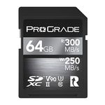 ProGrade Digital SDXC UHS-II V90 Memory Card (64GB), Silver, (Secure-Digital-Cards)