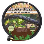 Holldoor 1/2’’ Soaker Hose 10 Ft 15Ft, Soaker Hose for Foundation Watering, Garden Soaker Hose 25 Ft 50 Ft 100 Ft Drip Hoses for Garden Drip Garden Hose Irrigation System (10 feet)