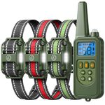 Heaflex Dog Training Collar with Remote, 4 Training Modes Beep, Shake, Safe Shock, LED Light, Rechargeable 2600FT Range, IPX7 Waterproof for All Breeds Sizes, with Three Receiver Collars for 3 Dogs