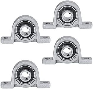 Donepart 10mm Self-Aligning 2-Bolt Flange Bearing, Zinc Alloy Housing Set Screw Locking Style KP001